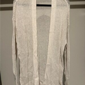 Aerie Cream Open-Knit Cardigan